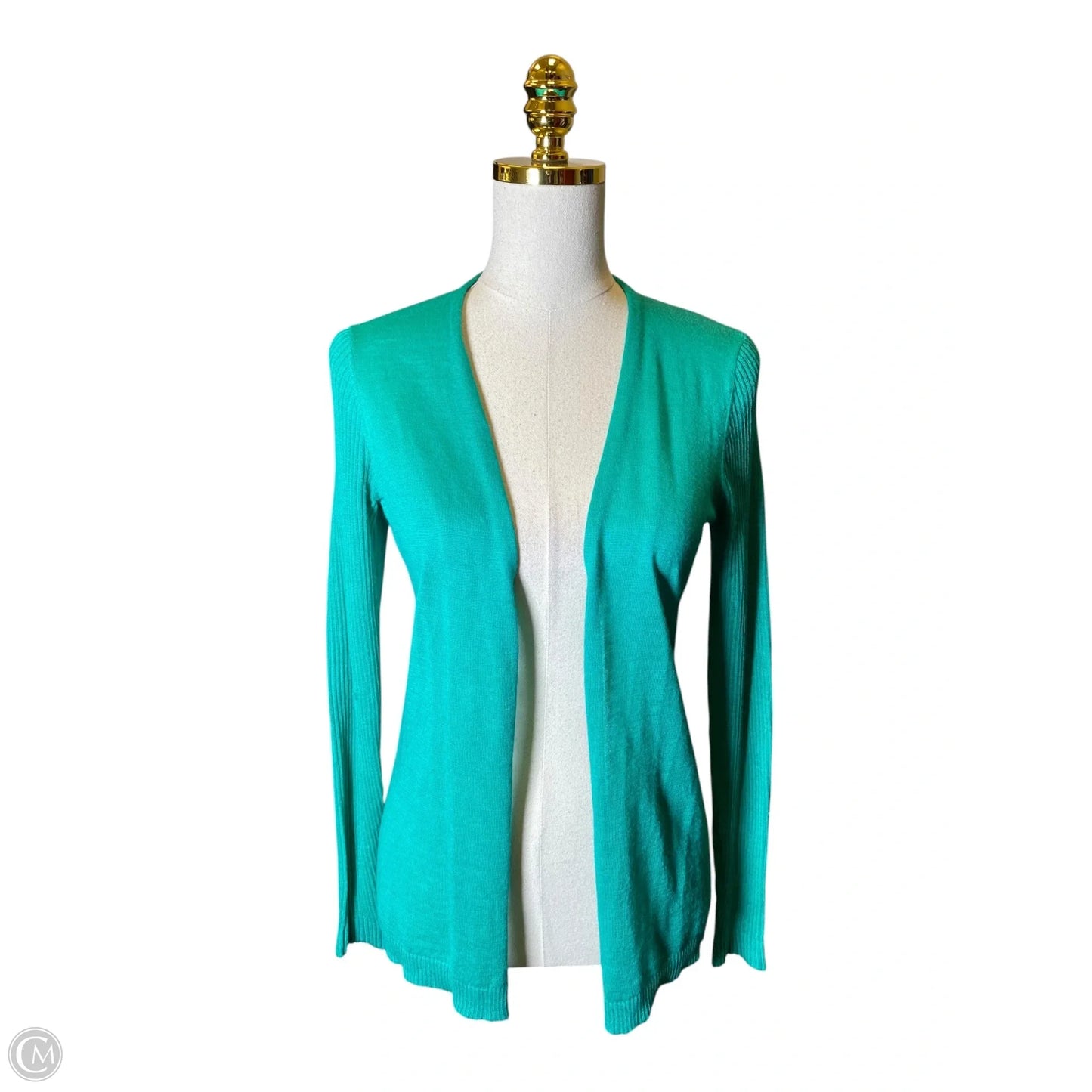 Cardigan By Ann Taylor In Green, Size: Xs
