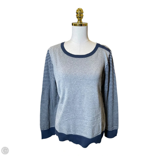 Sweater By Nautica In Blue & Grey, Size: L