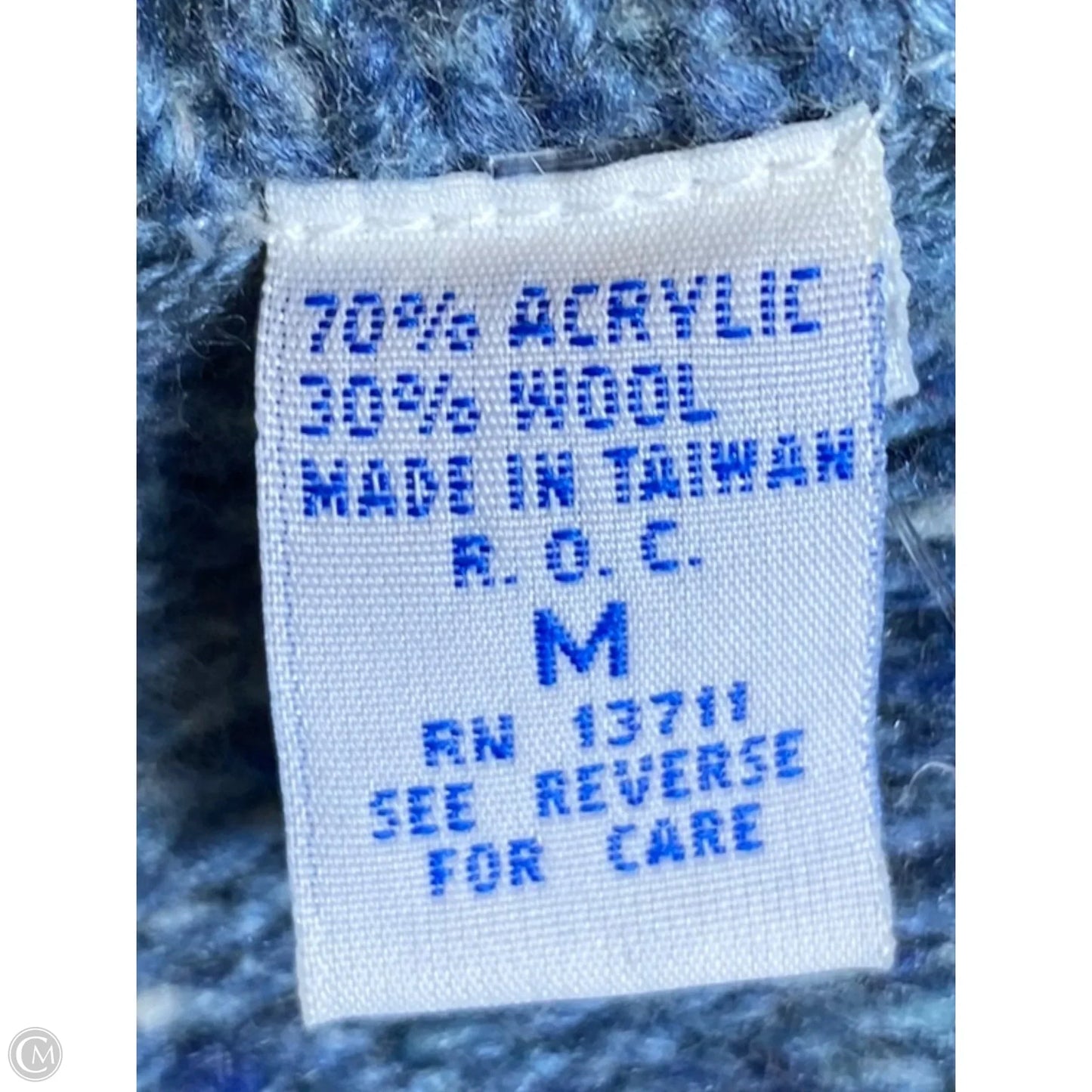 Sweater By Marsh Landing In Blue, Size: M
