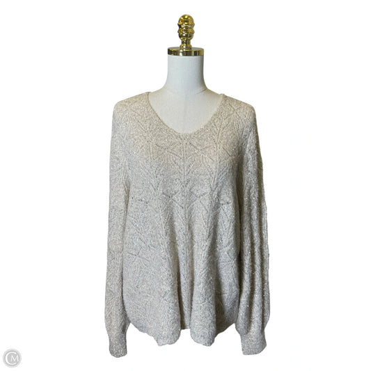 Sweater By Liz Claiborne In Gold, Size: Xl