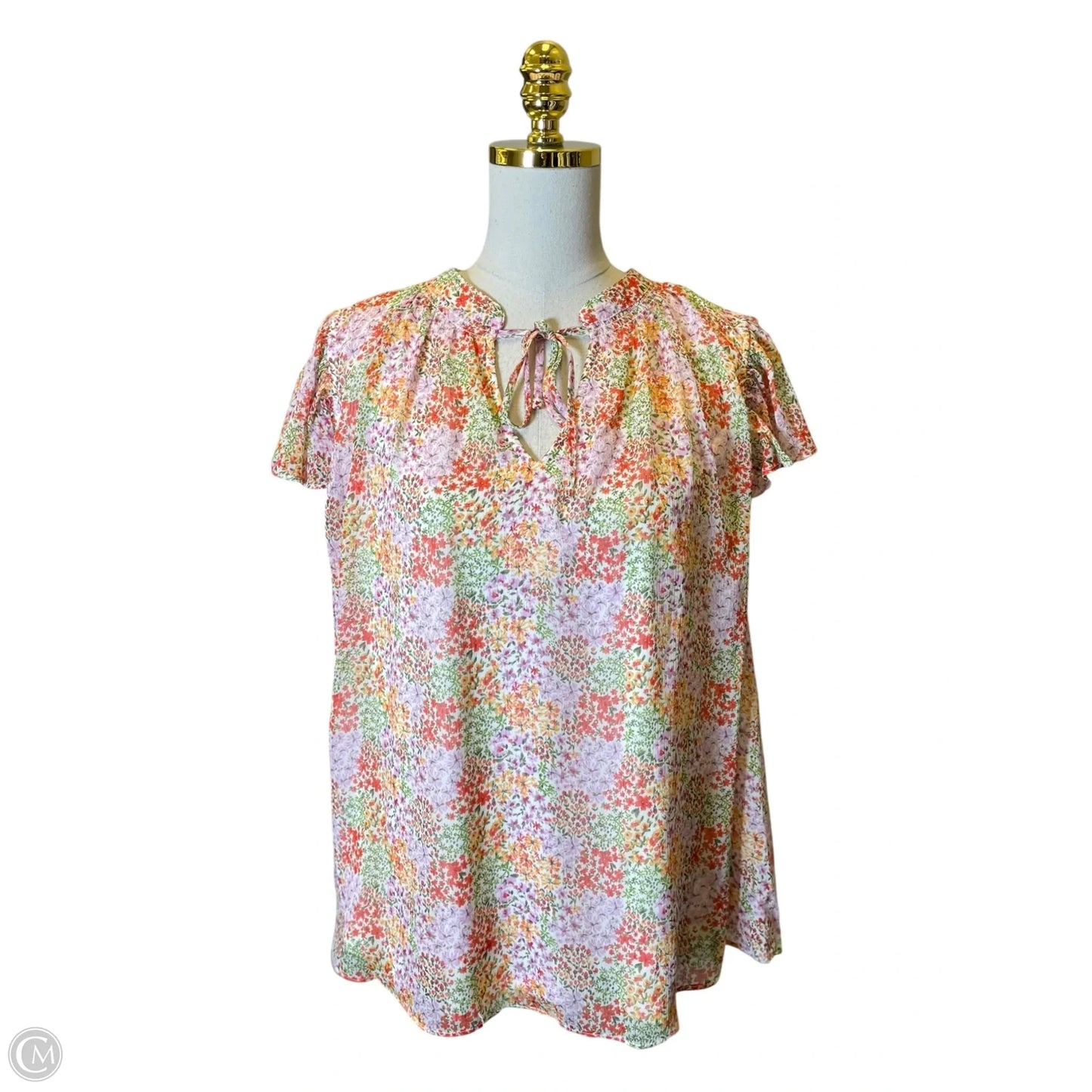 Blouse Long Sleeve By Max Studio In Geometric Pattern, Size: 2x