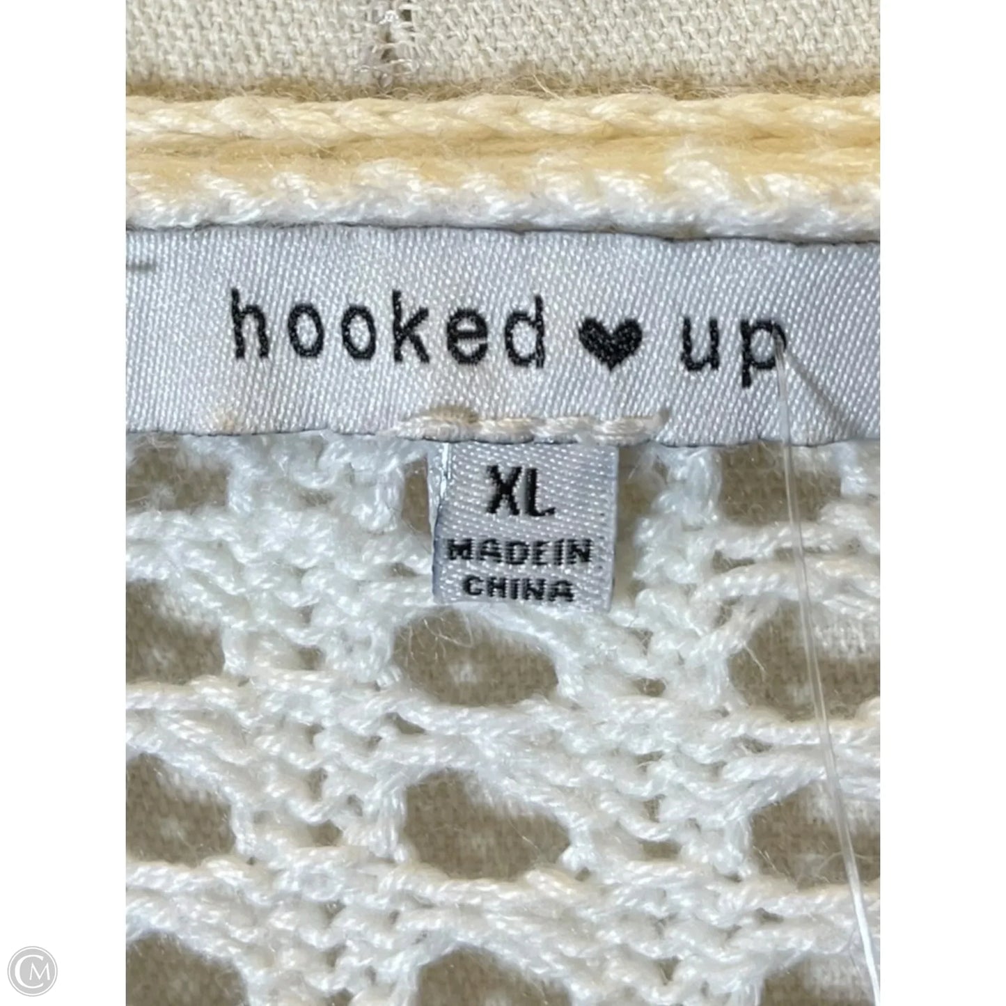 Cardigan By Clothes Mentor In Cream, Size: Xl