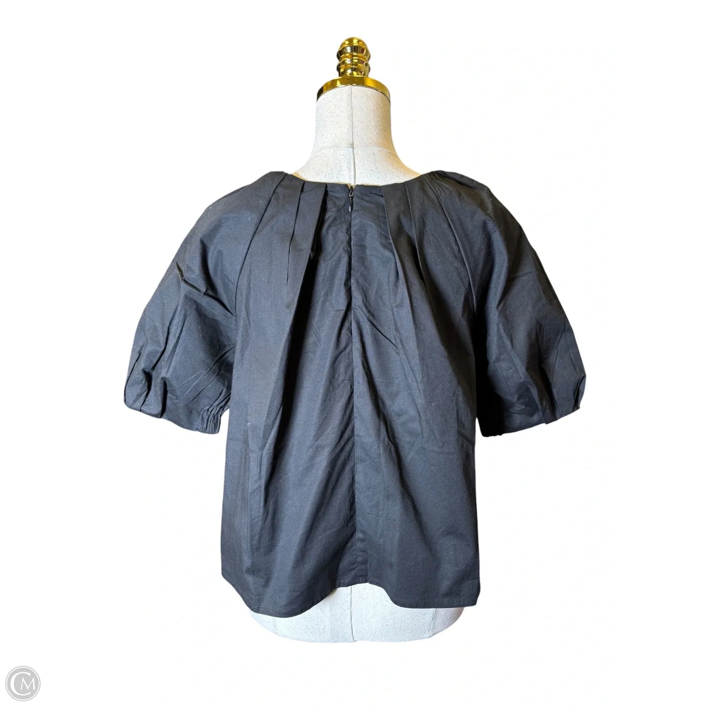 Blouse Short Sleeve By Scoop In Black, Size: S