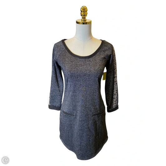Dress Casual Midi By Jessica Simpson In Black & Silver, Size: M