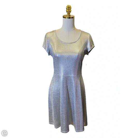 Dress Casual Midi By Michael By Michael Kors In Silver, Size: M