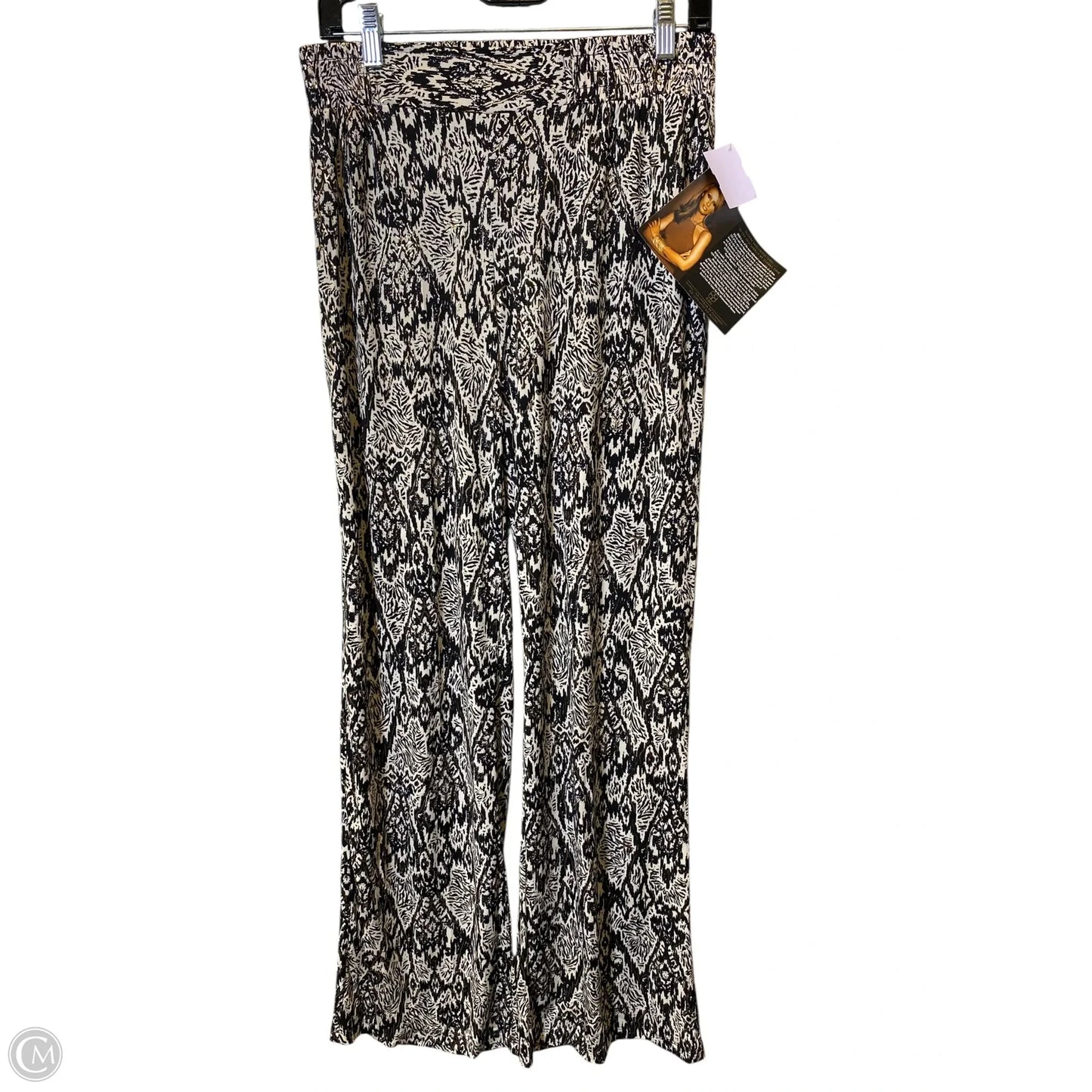 Pants Lounge By Clothes Mentor In Black & Cream, Size: 8