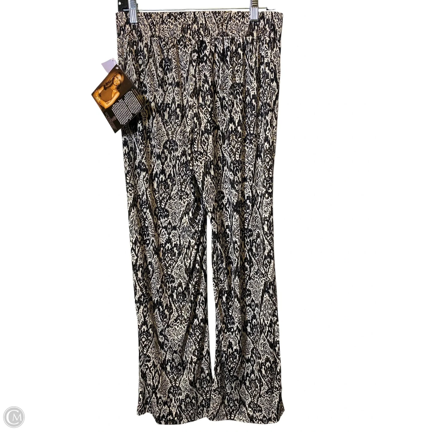 Pants Lounge By Clothes Mentor In Black & Cream, Size: 8