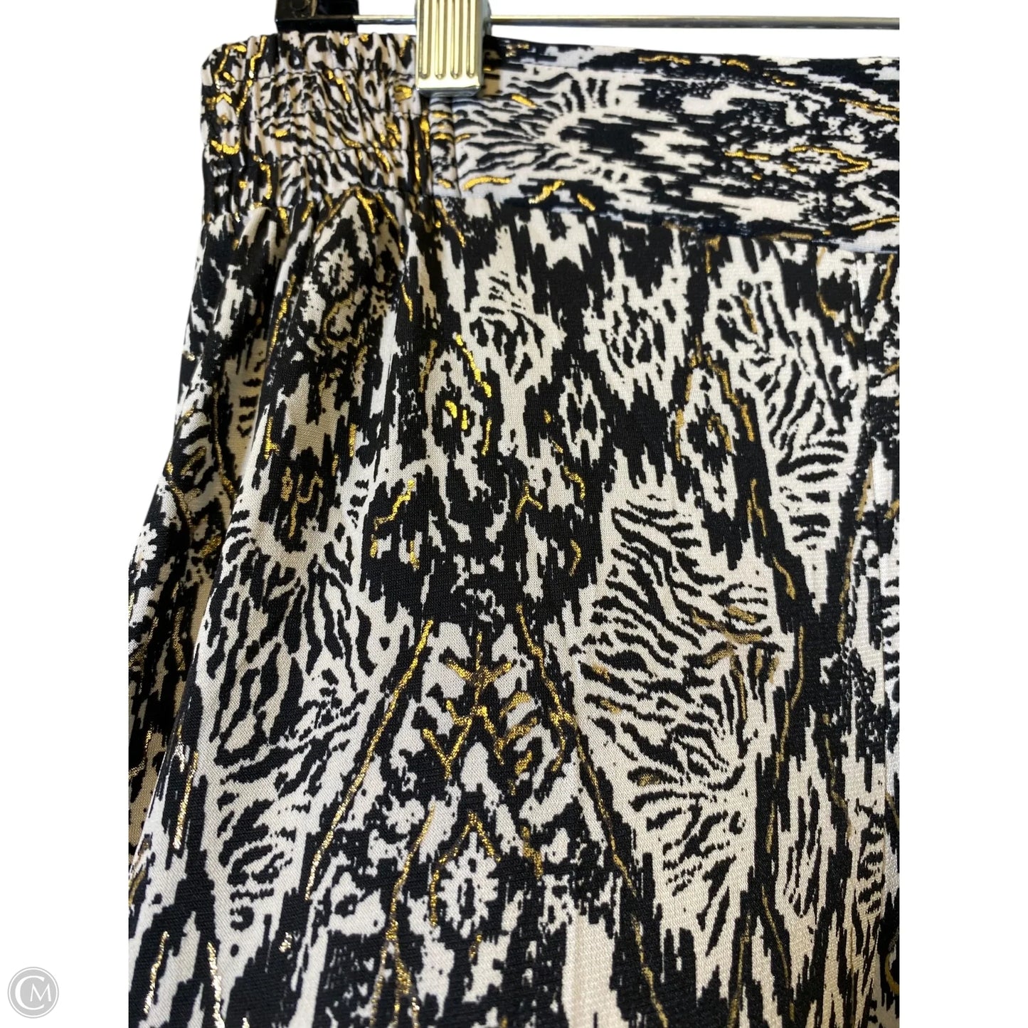 Pants Lounge By Clothes Mentor In Black & Cream, Size: 8