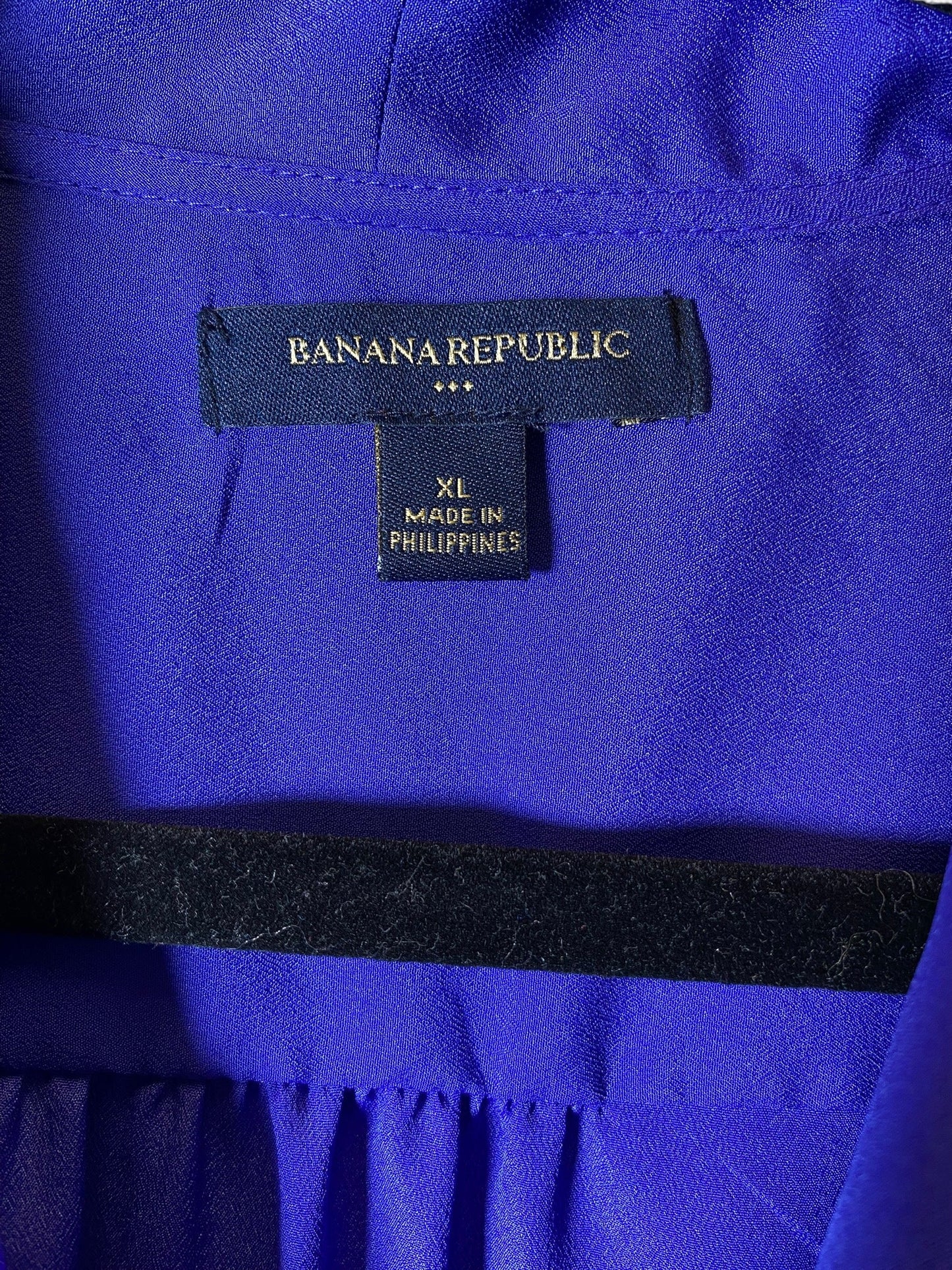 Top Long Sleeve By Banana Republic In Blue, Size: Xl