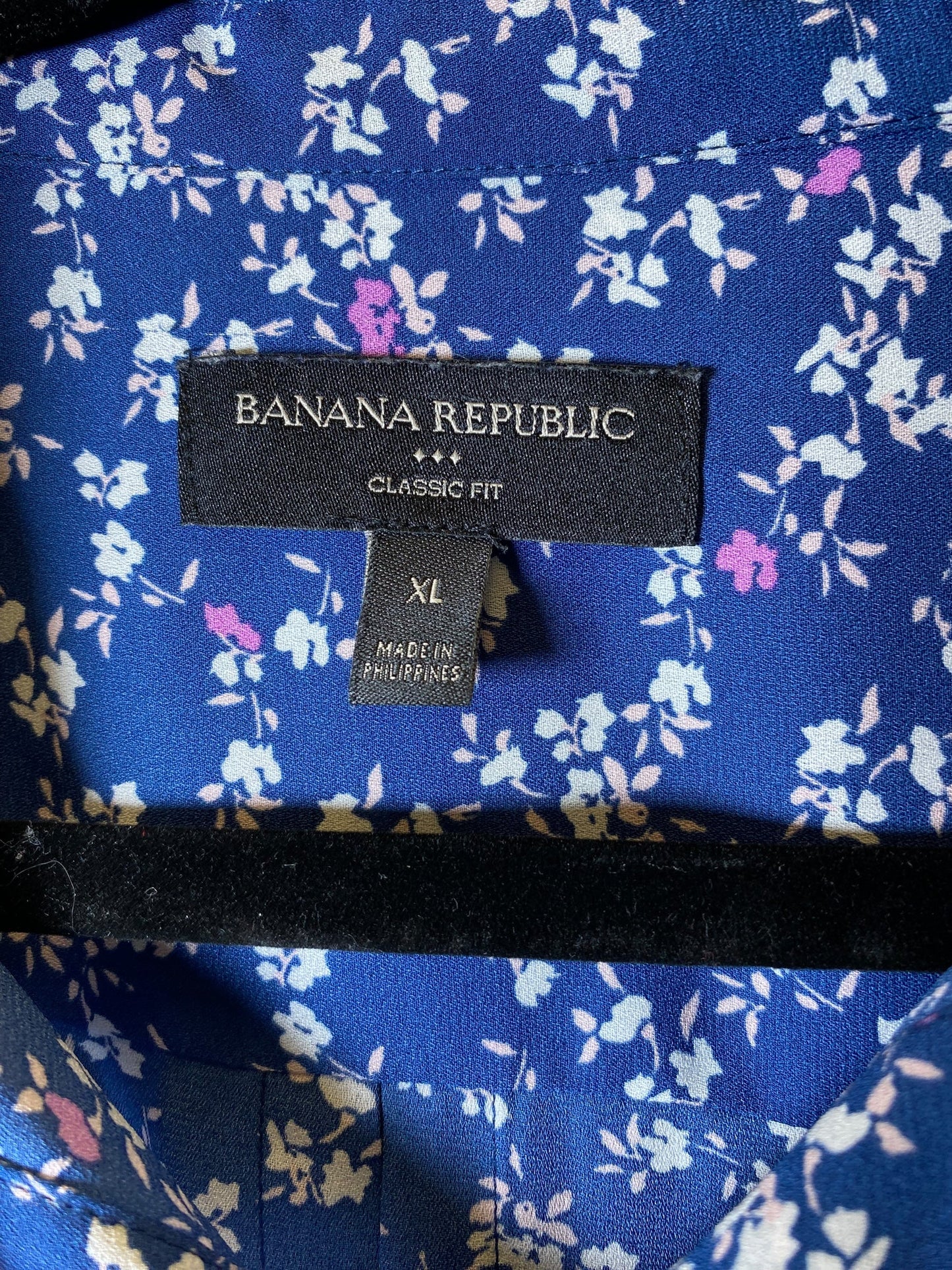 Top Long Sleeve By Banana Republic In Floral Print, Size: Xl