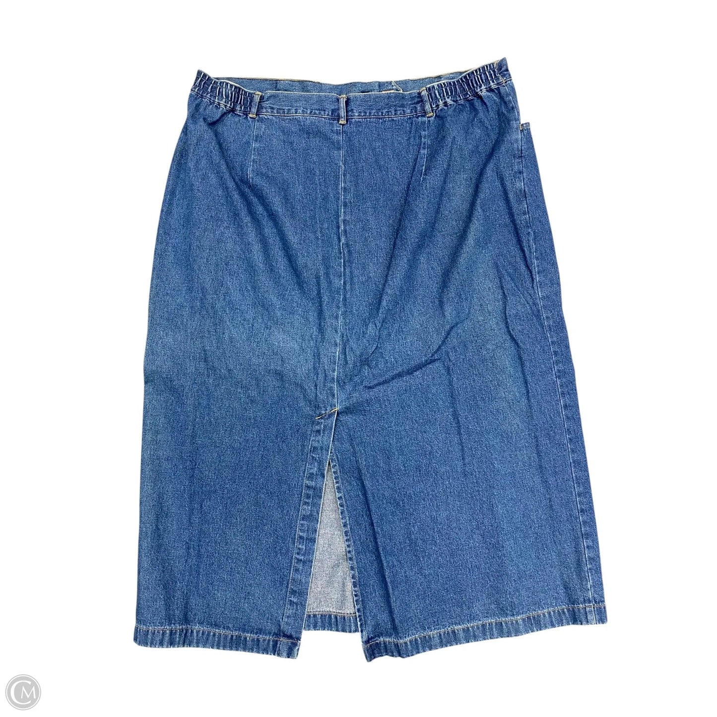 Skirt Maxi By Classic Elements In Blue Denim, Size: 3x