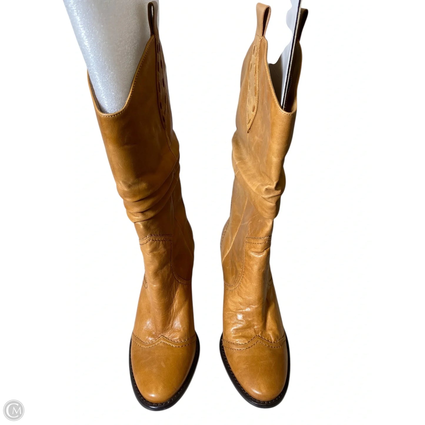 Boots Mid-calf Heels By Bcbg In Brown, Size: 6.5