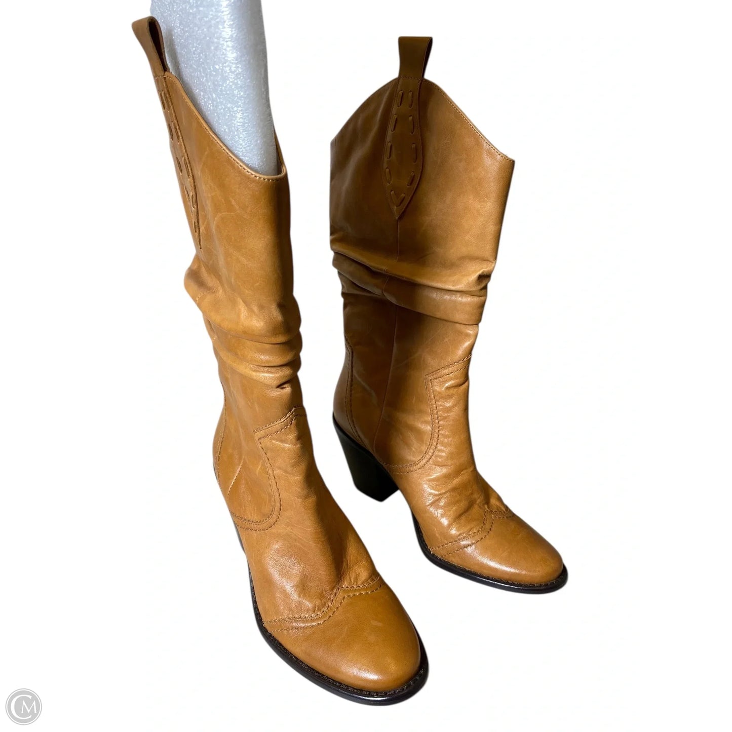 Boots Mid-calf Heels By Bcbg In Brown, Size: 6.5