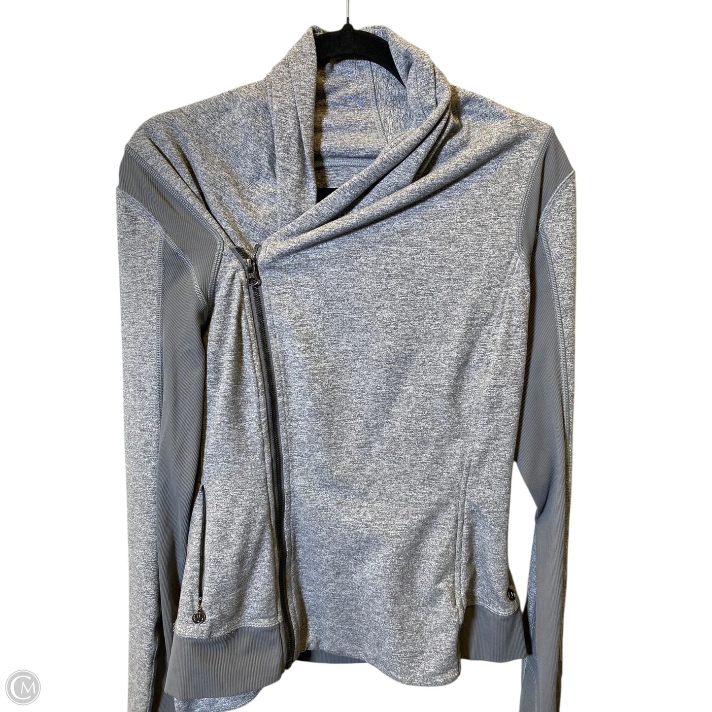 Athletic Jacket By Lululemon In Grey, Size: 8