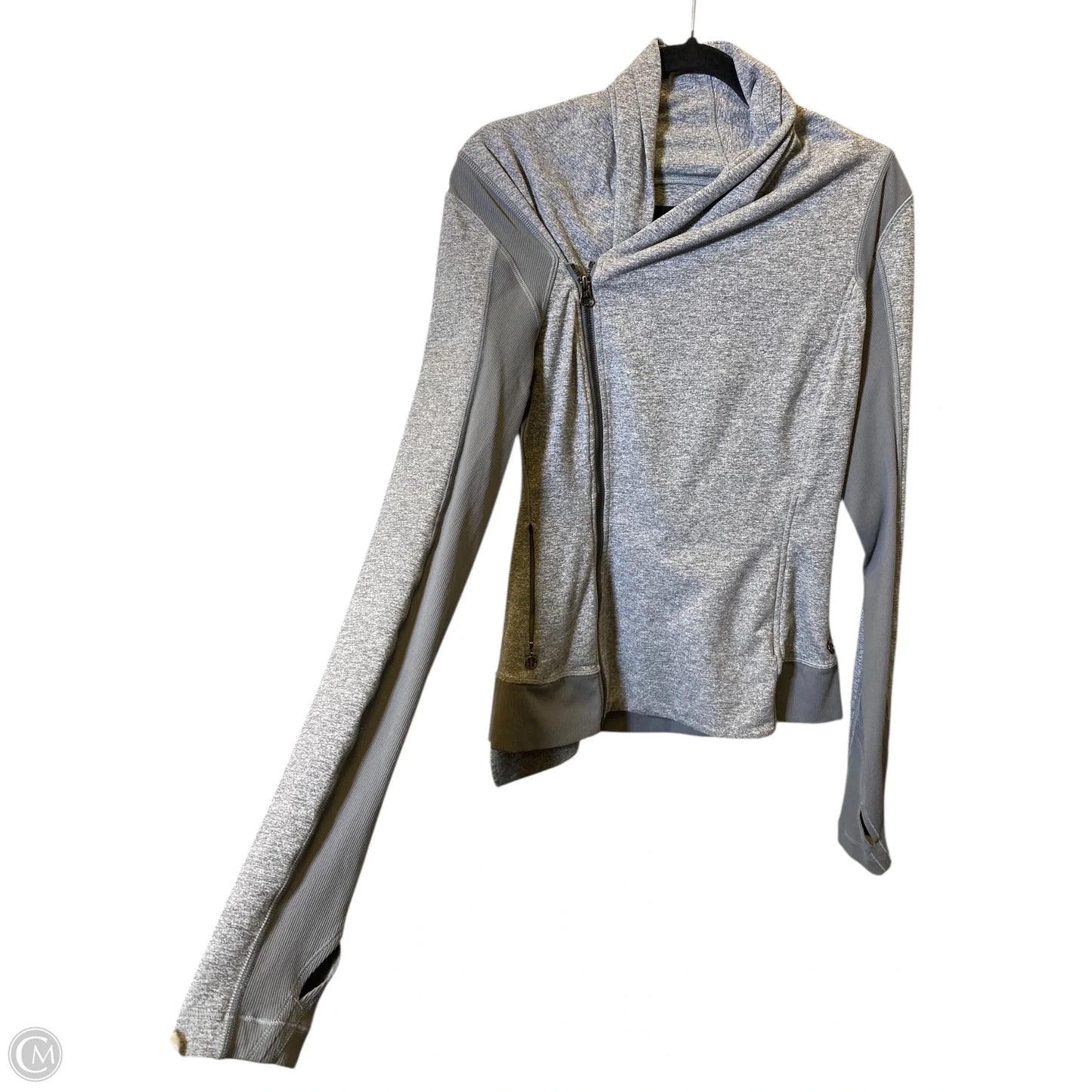 Athletic Jacket By Lululemon In Grey, Size: 8