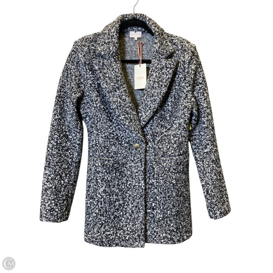 Coat Faux Fur & Sherpa By Entro In Black & White, Size: S