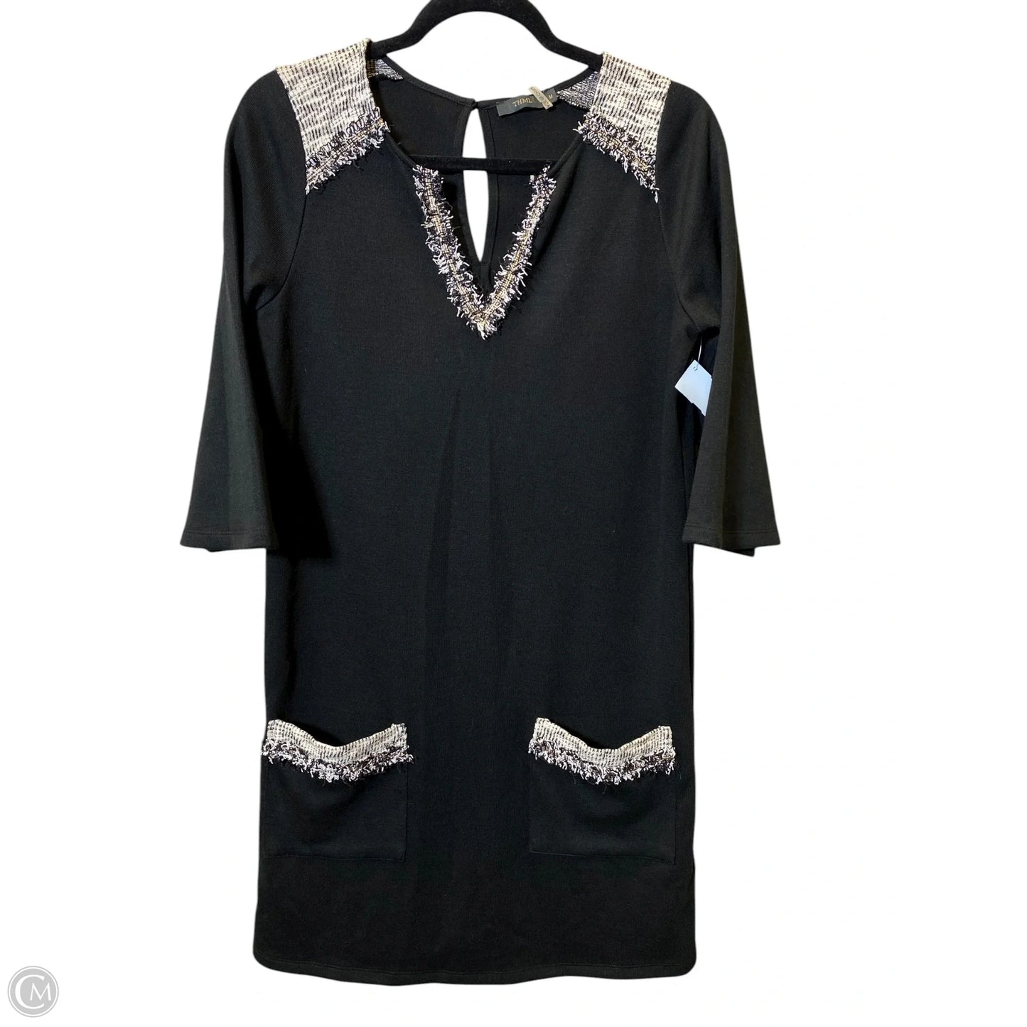Dress Sweater By Thml In Black & White, Size: M