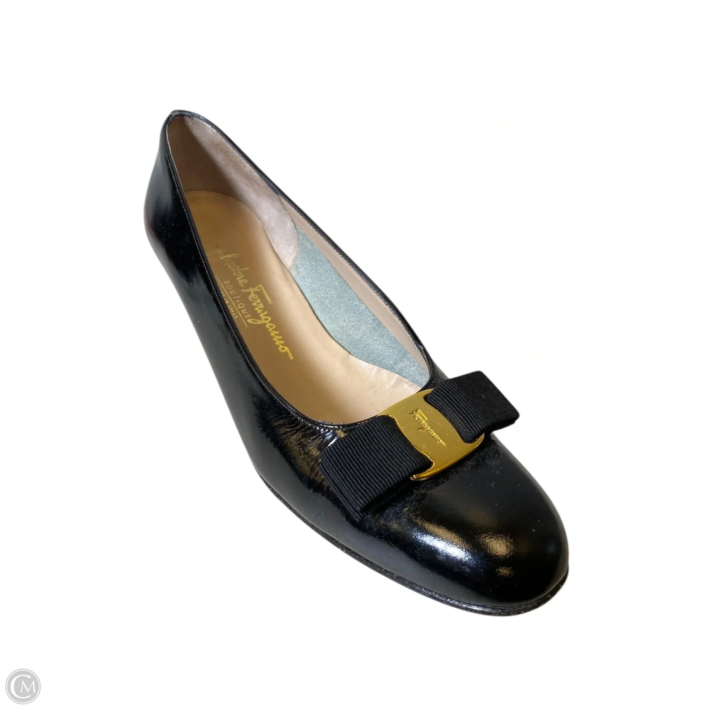 Shoes Luxury Designer By Ferragamo In Black, Size: 10