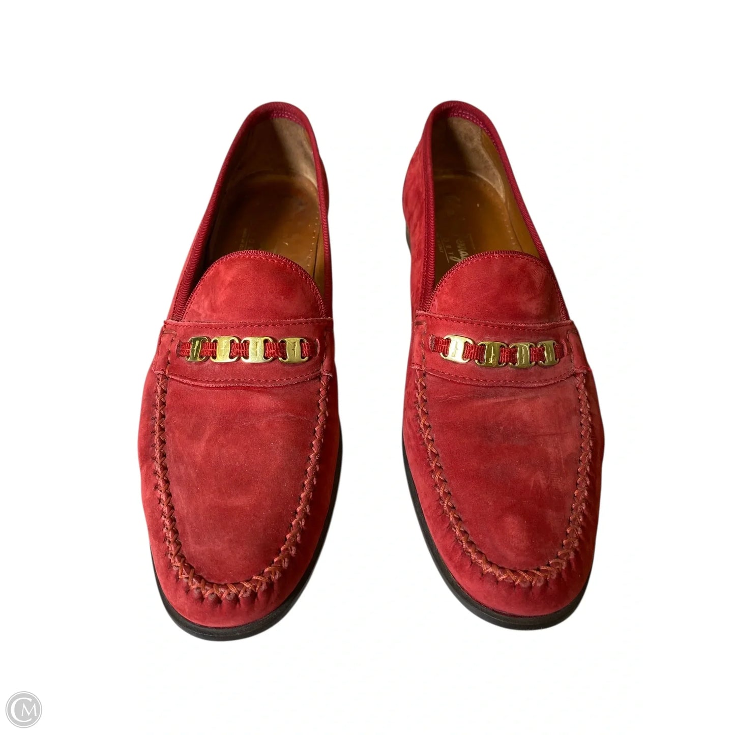 Shoes Luxury Designer By Ferragamo In Red, Size: 10