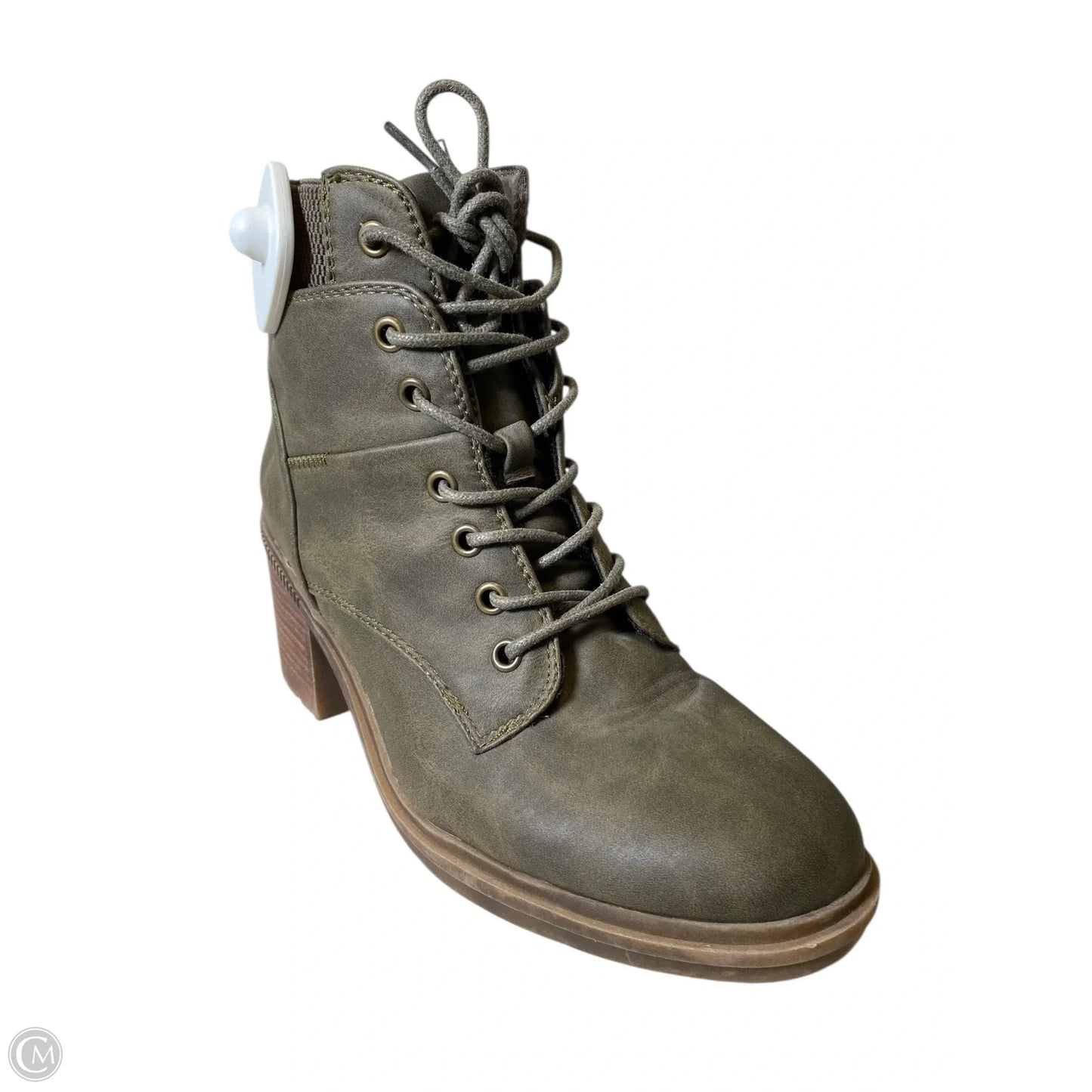 Boots Ankle Heels By Crown Vintage In Green, Size: 9.5