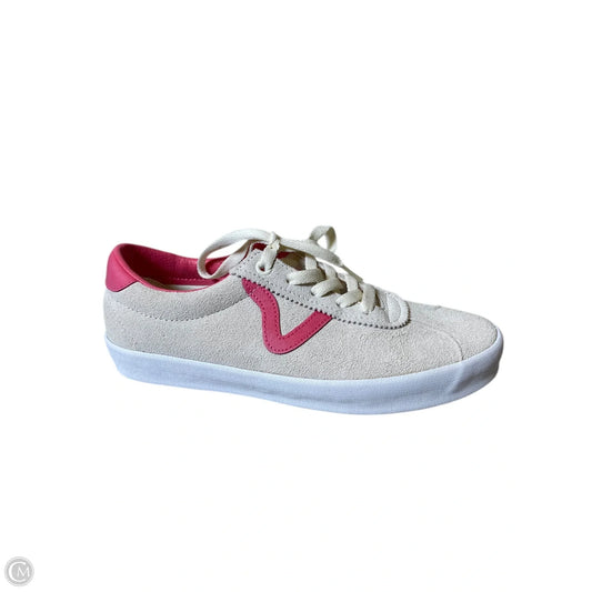 Shoes Flats By Vans In Cream & Pink, Size: 8