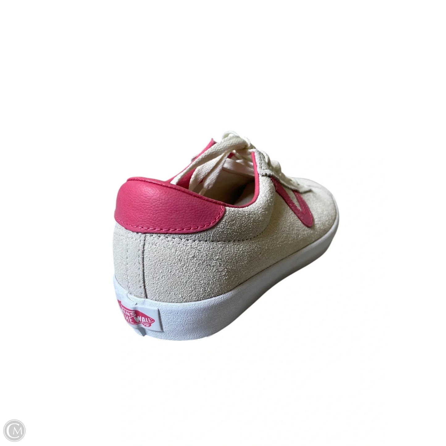 Shoes Flats By Vans In Cream & Pink, Size: 8