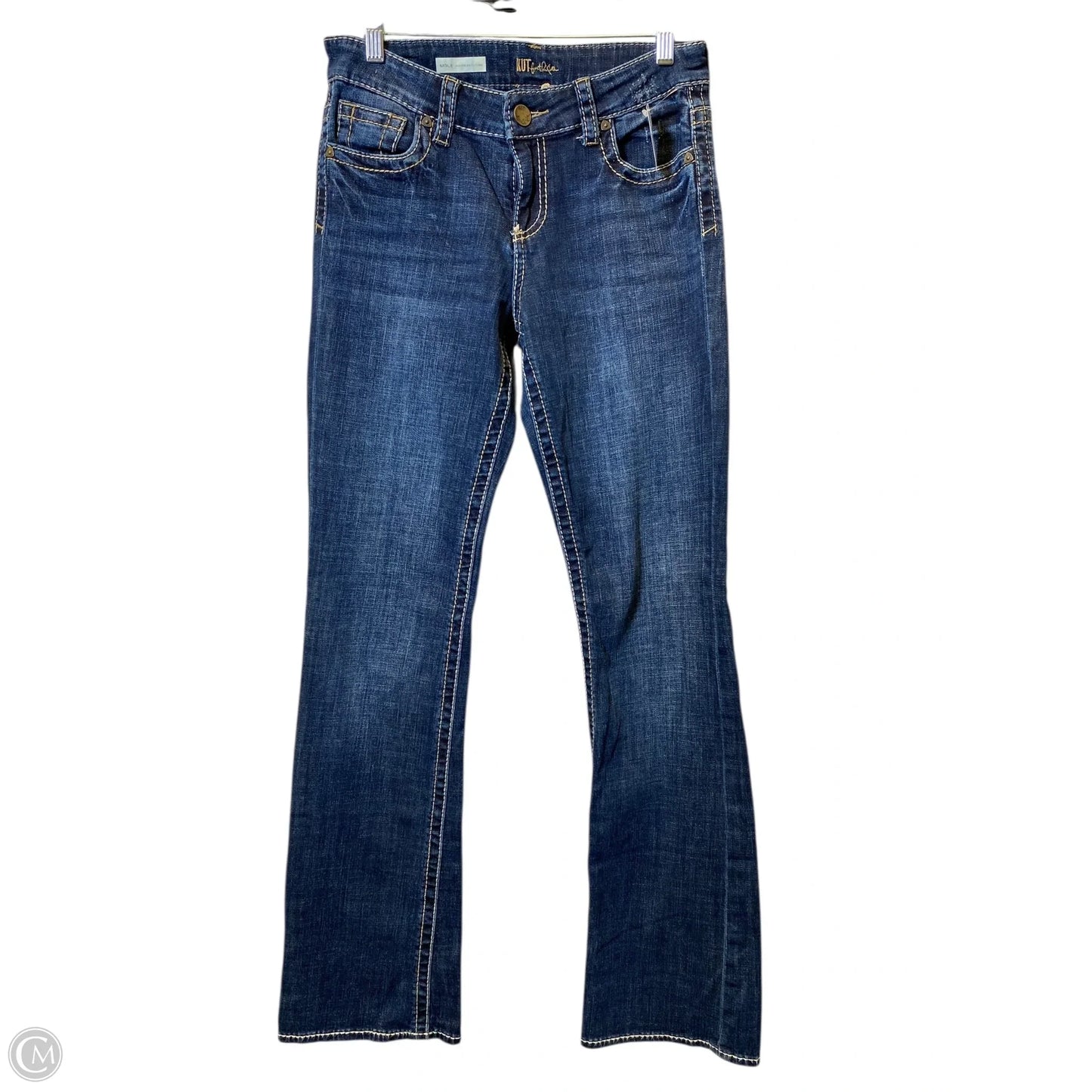 Jeans Flared By Kut In Blue Denim, Size: 6l