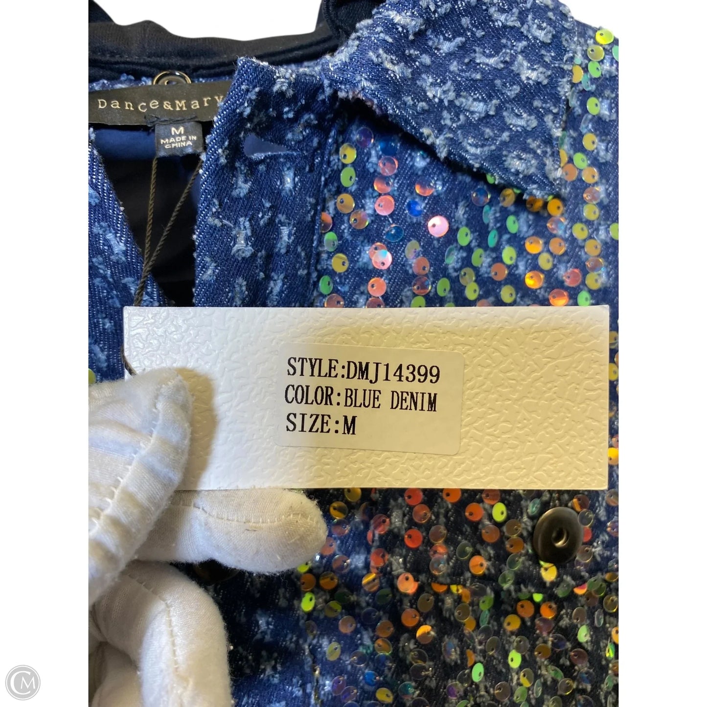 Jacket Denim By Clothes Mentor In Multi-colored, Size: M