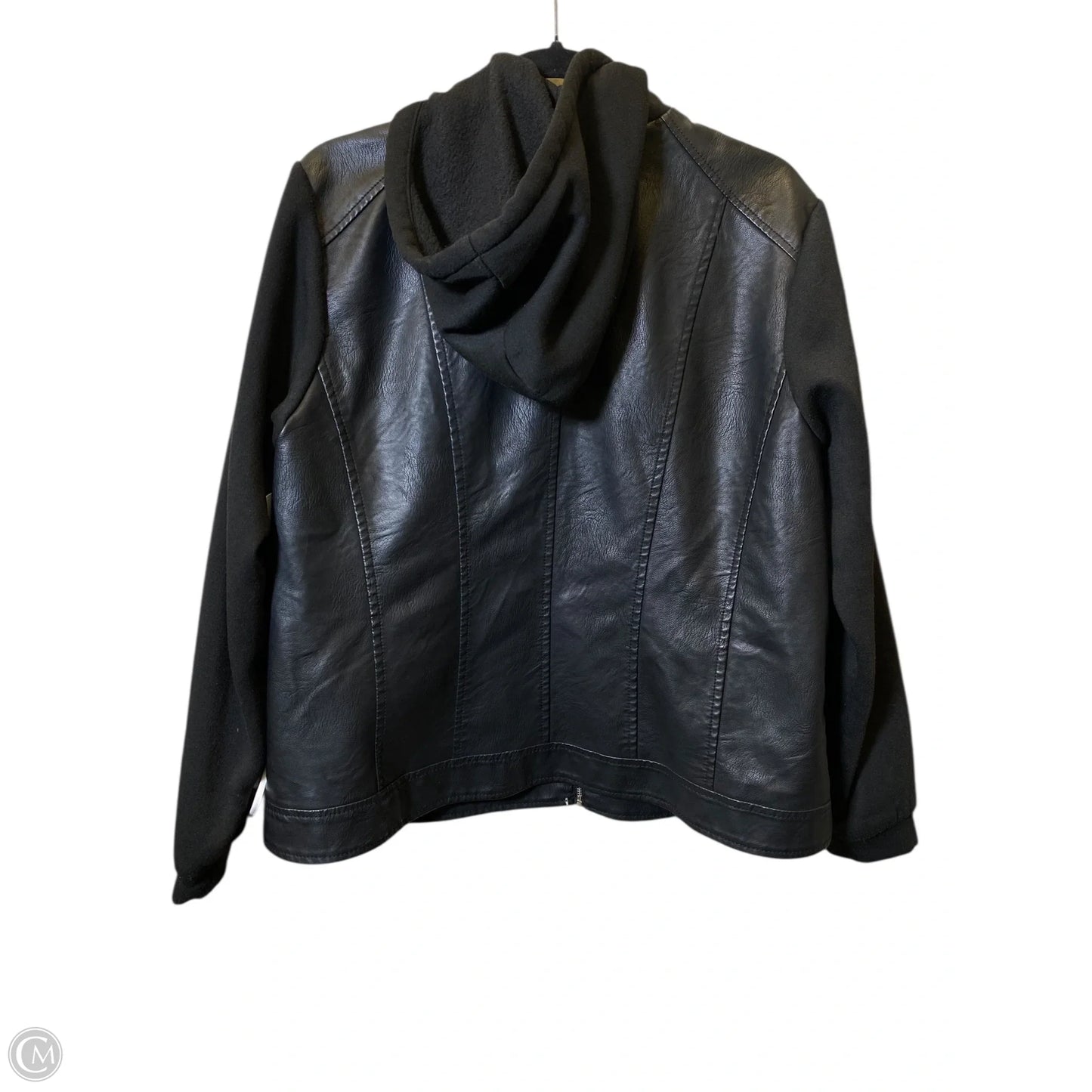 Jacket Leather By Baccini In Black, Size: 1x