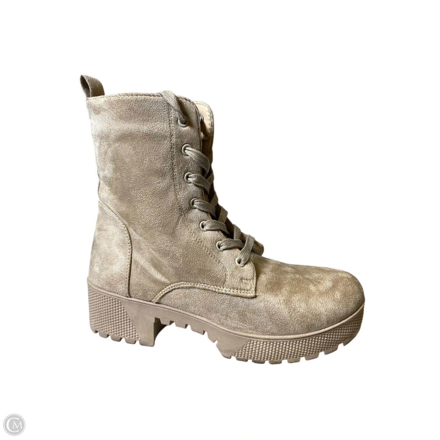 Boots Mid-calf Heels By Chinese Laundry In Beige, Size: 9