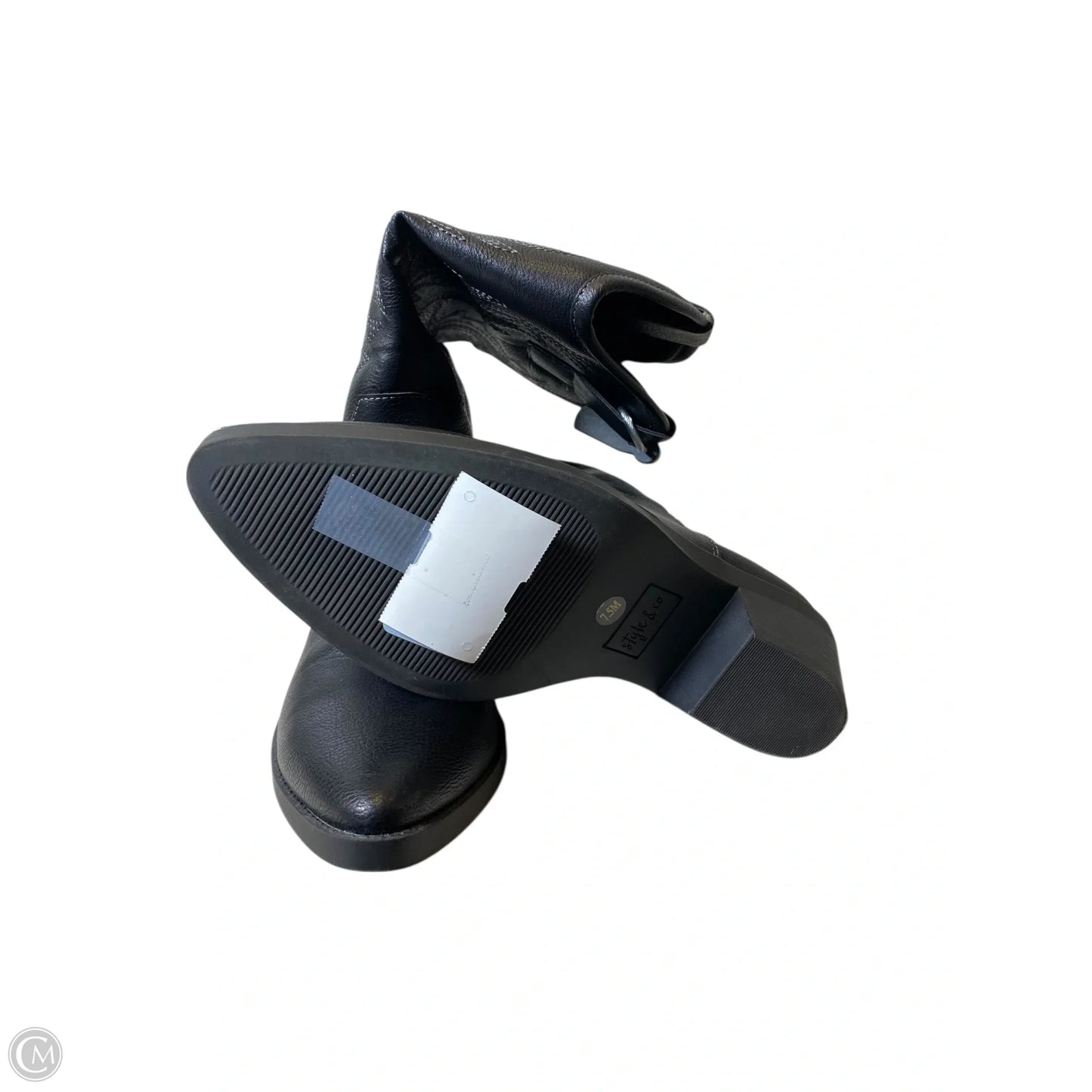 Boots Western By Style And Company In Black, Size: 7.5