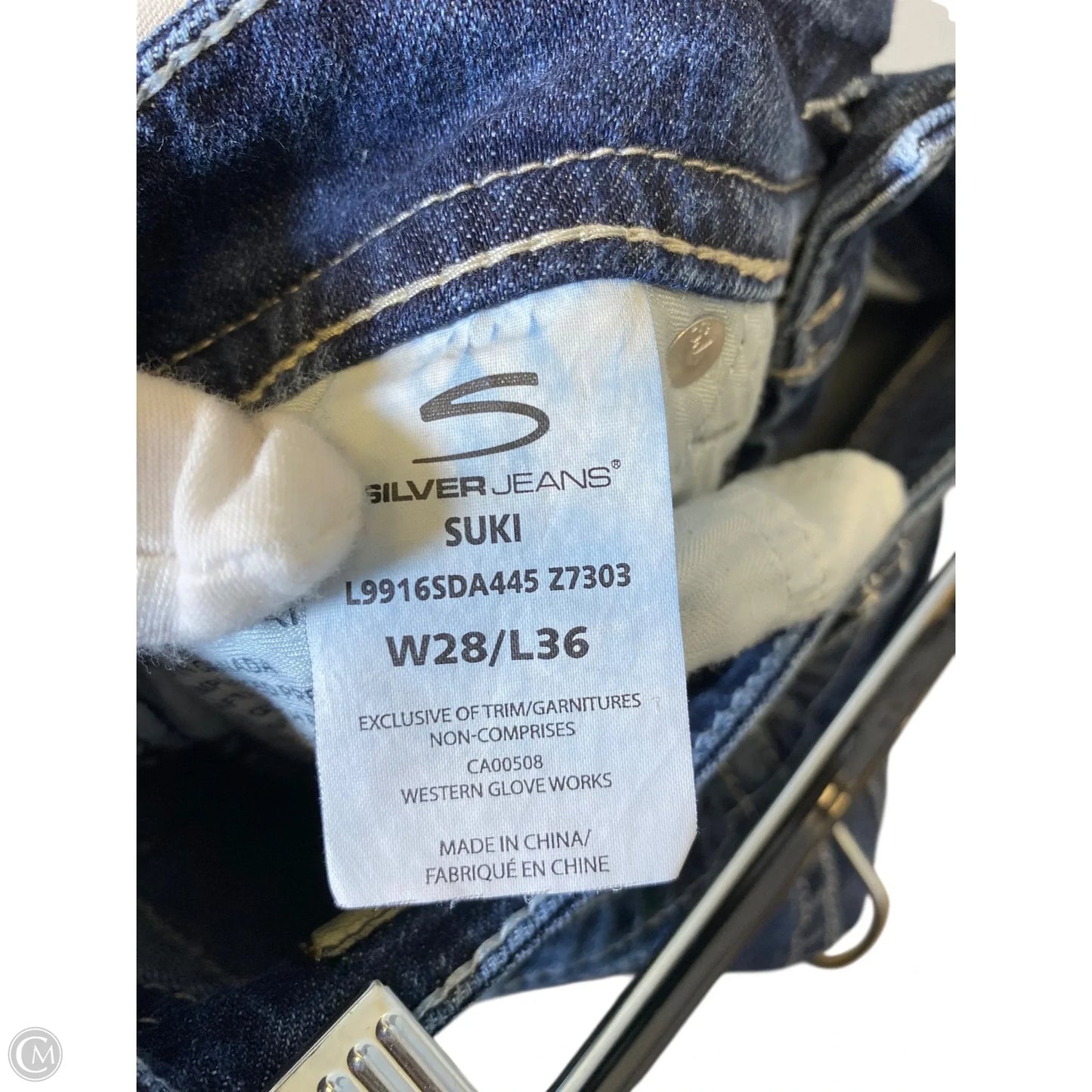 Jeans Flared By Silver In Blue Denim, Size: 6
