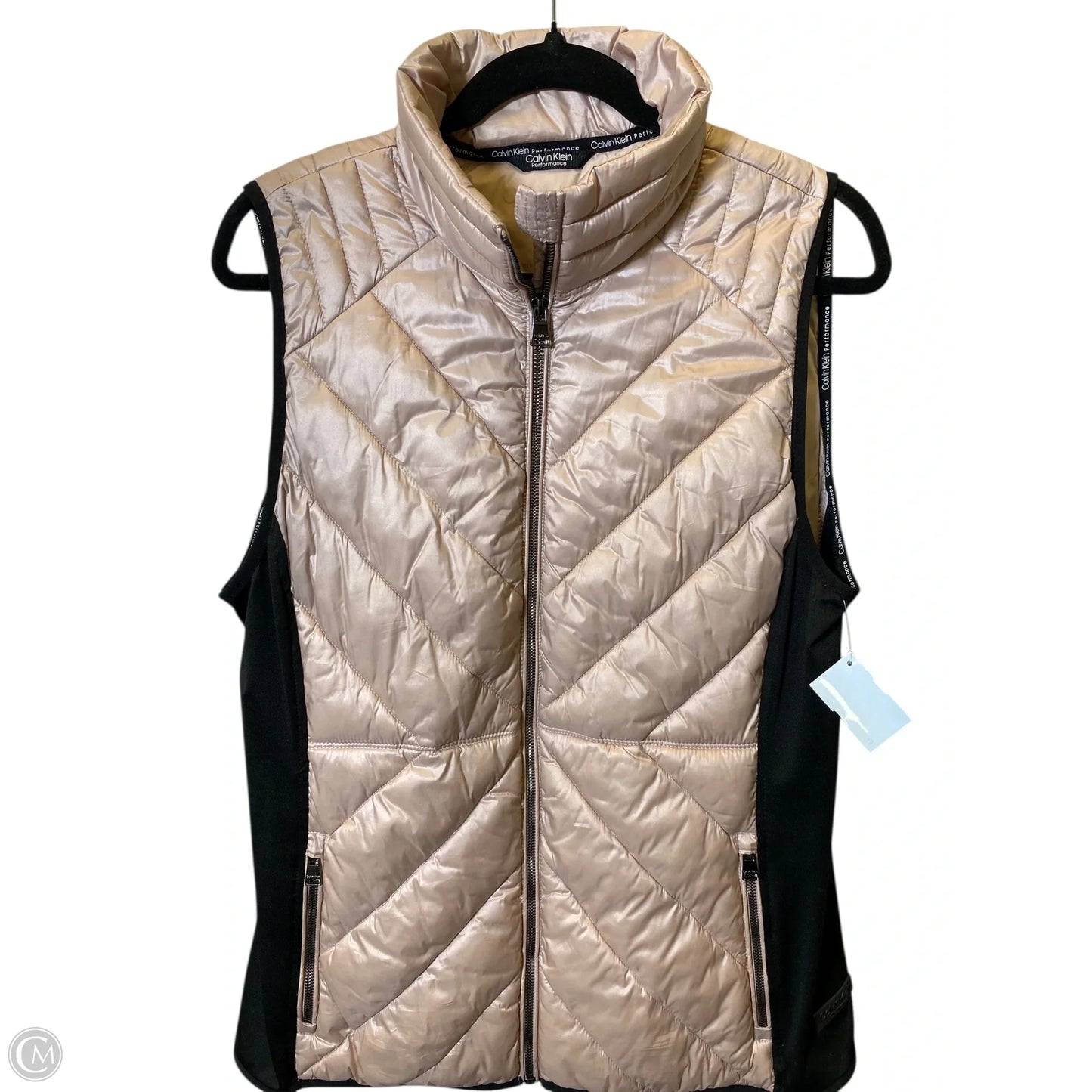 Vest Puffer & Quilted By Calvin Klein In Pink, Size: L