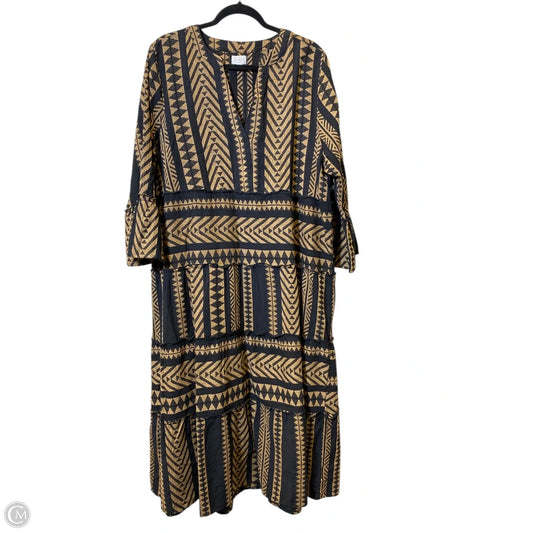 Dress Casual Maxi By Mudpie In Black & Tan, Size: L
