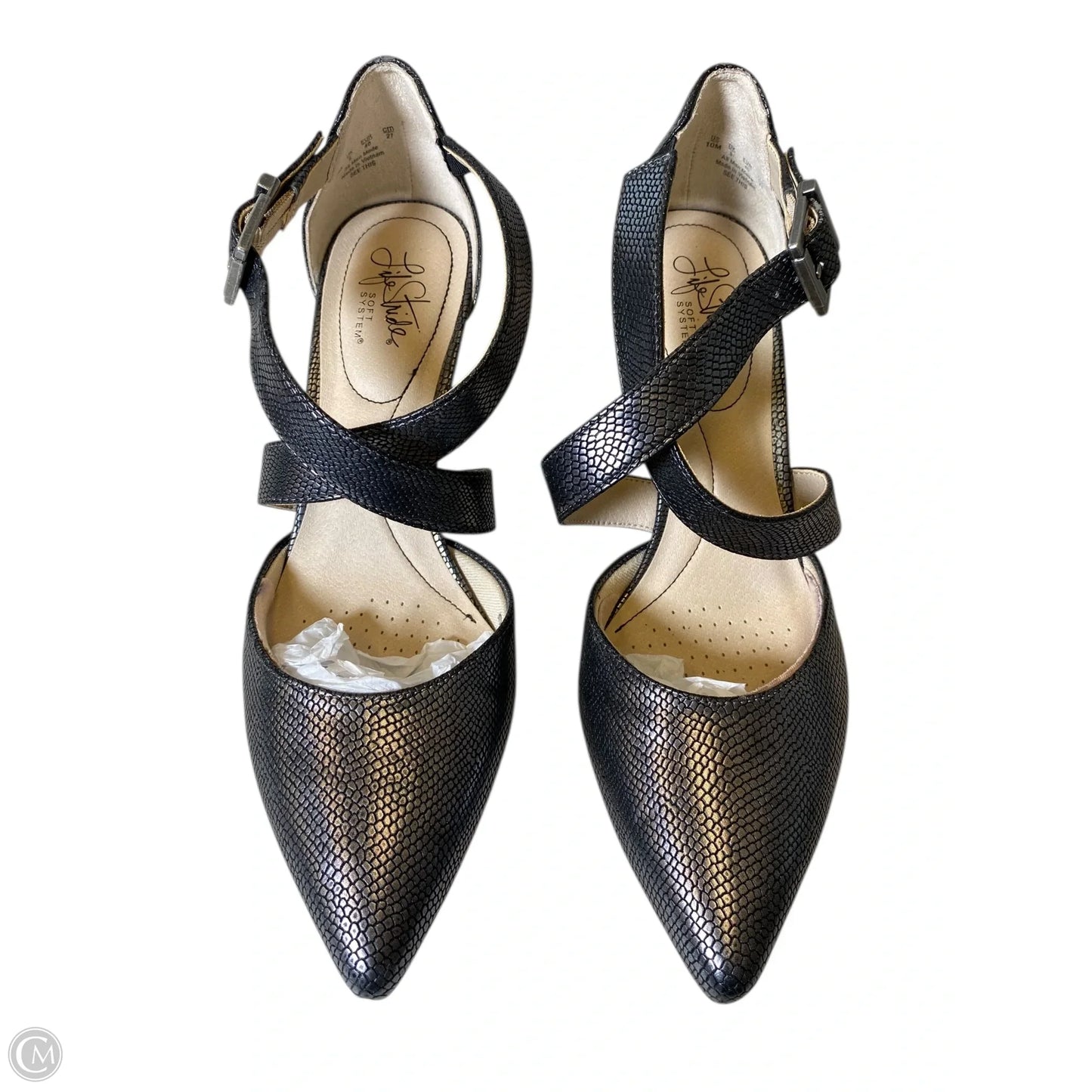 Shoes Heels Kitten By Life Stride In Grey, Size: 10