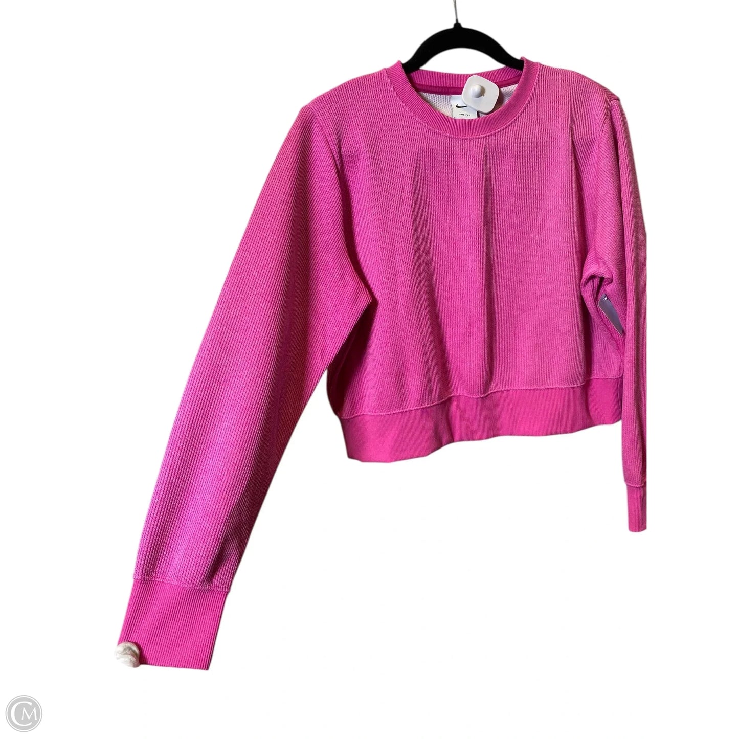 Athletic Sweatshirt Crewneck By Nike In Pink, Size: S