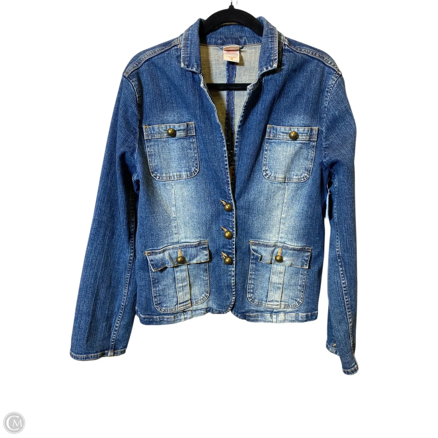 Jacket Denim By Faded Glory In Blue Denim, Size: 16