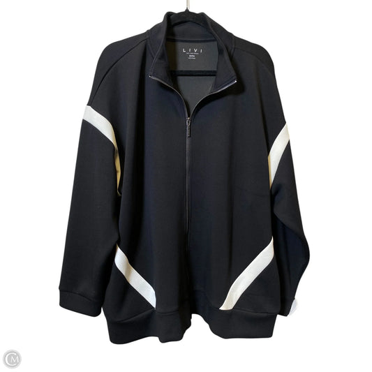 Athletic Jacket By Lane Bryant In Black & White, Size: 3x