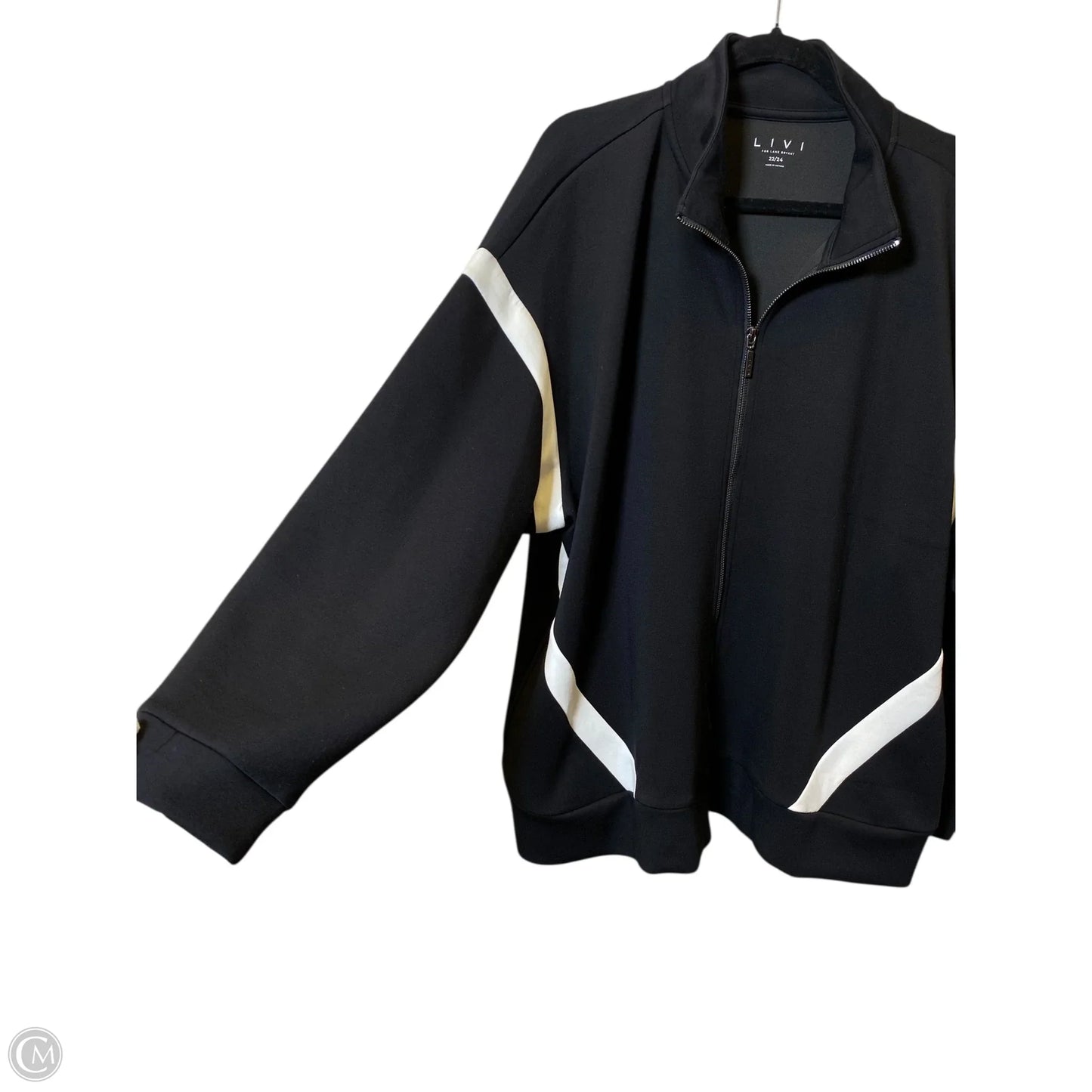 Athletic Jacket By Lane Bryant In Black & White, Size: 3x
