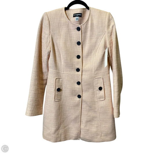 Blazer Designer By Karl Lagerfeld In Peach, Size: 4