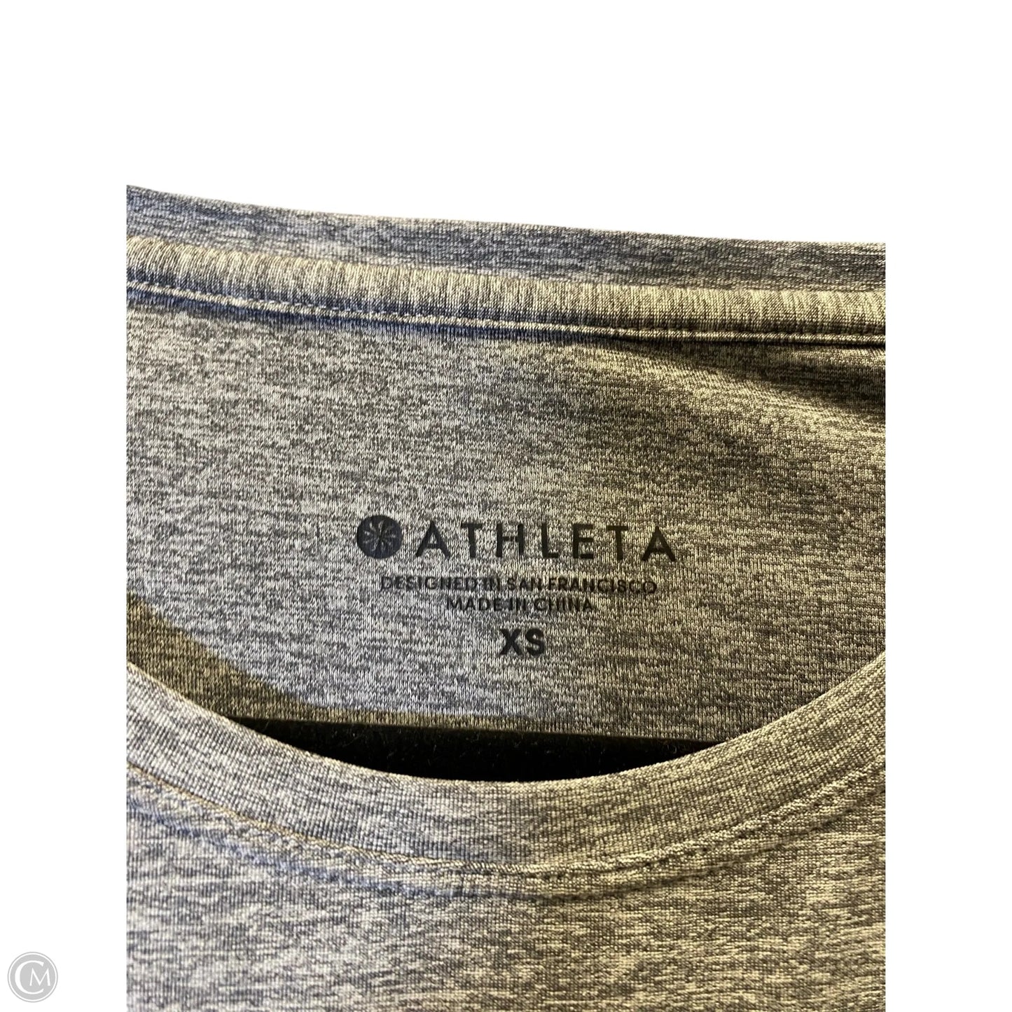 Athletic Top Short Sleeve By Athleta In Grey, Size: Xs