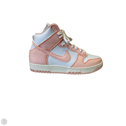 Shoes Sneakers By Nike In Orange & White, Size: 8.5