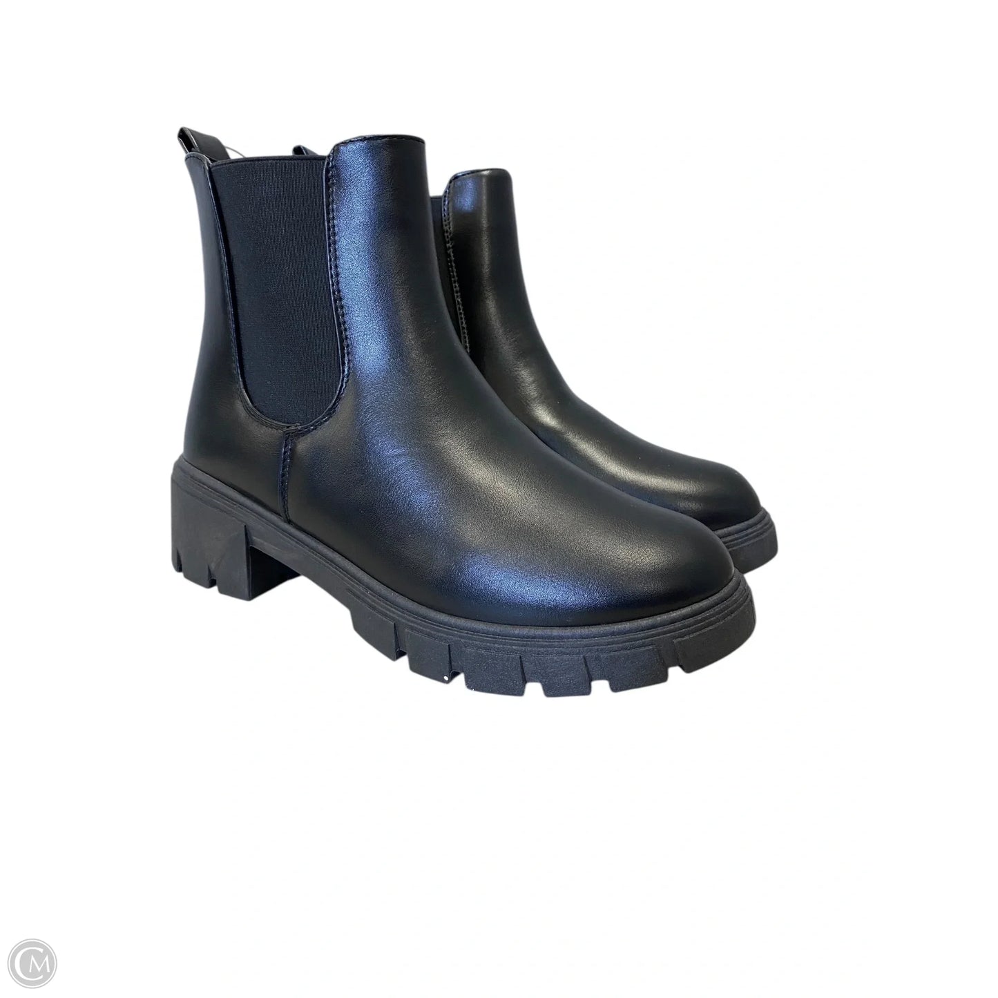 Boots Mid-calf Heels By Clothes Mentor In Black, Size: 9