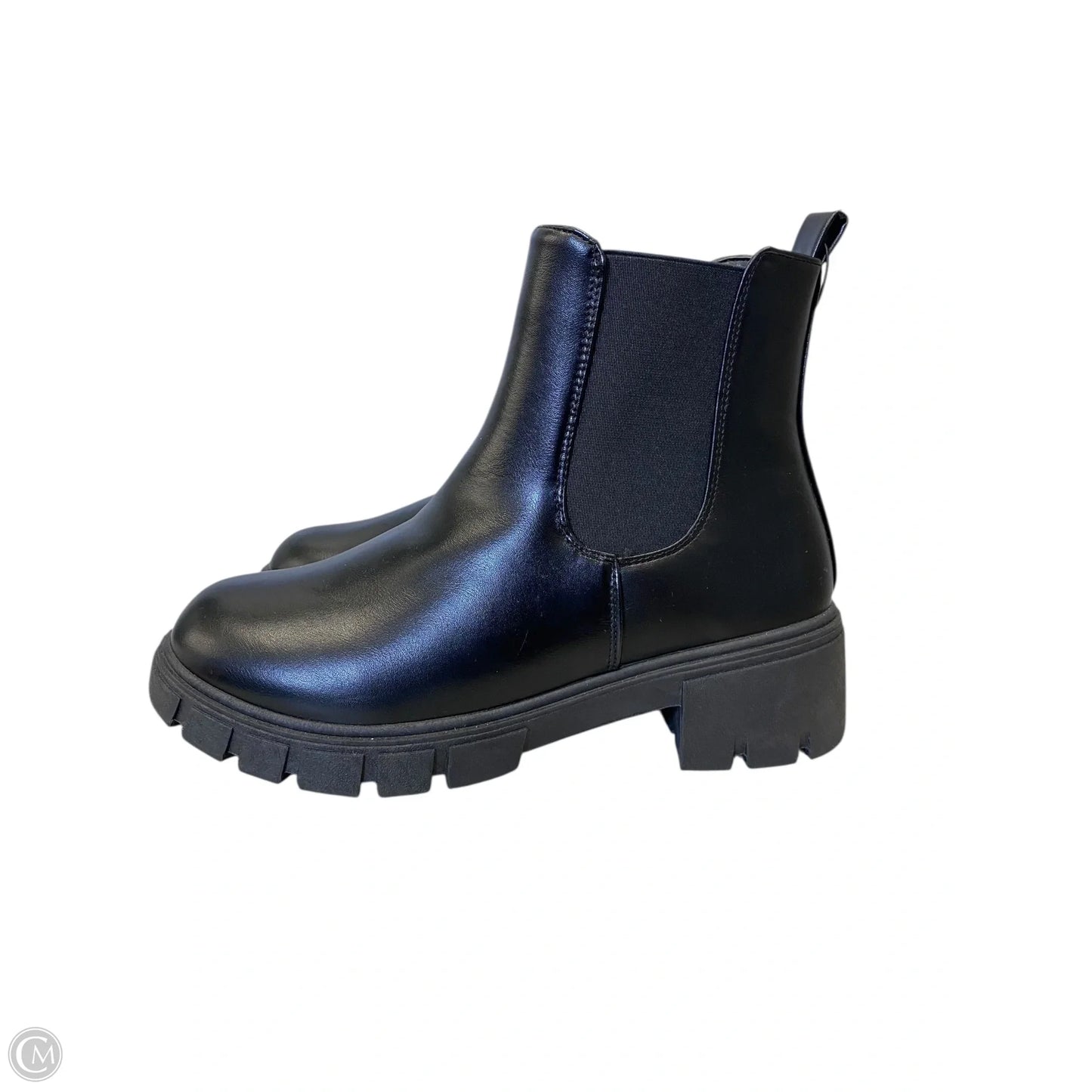 Boots Mid-calf Heels By Clothes Mentor In Black, Size: 9