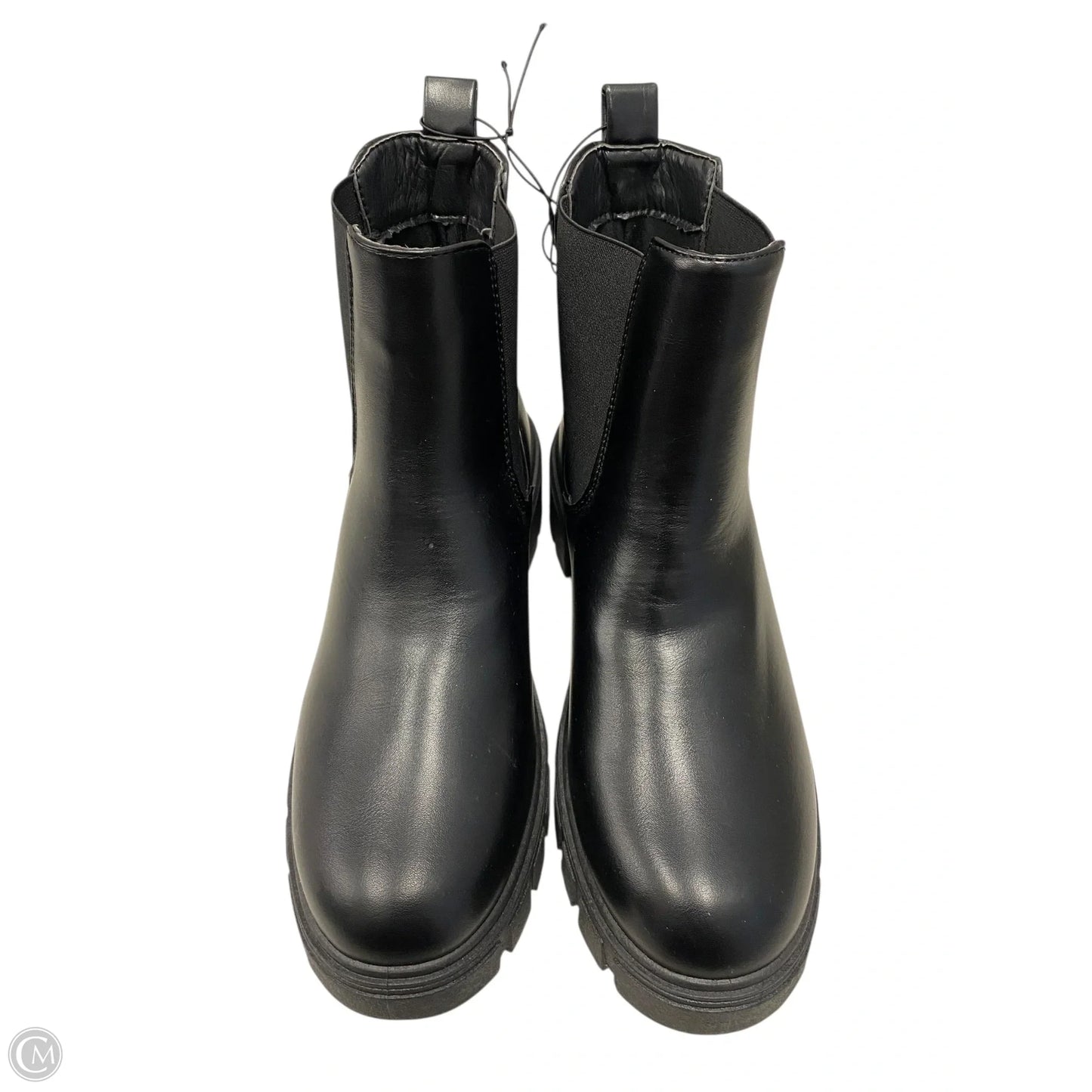 Boots Mid-calf Heels By Clothes Mentor In Black, Size: 9