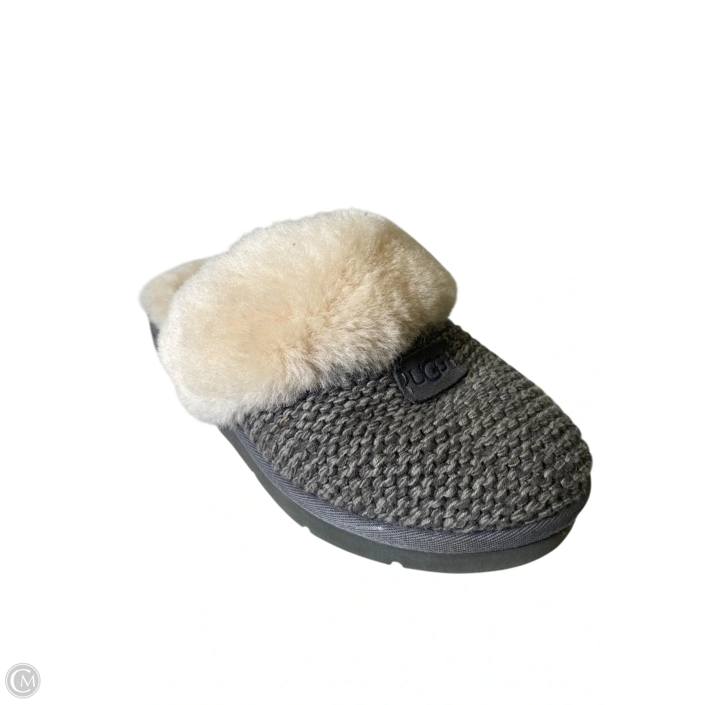 Slippers Designer By Ugg In Grey, Size: 8