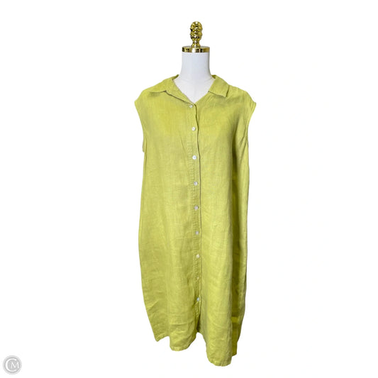 Dress Casual Midi By Chicos In Green, Size: Xl