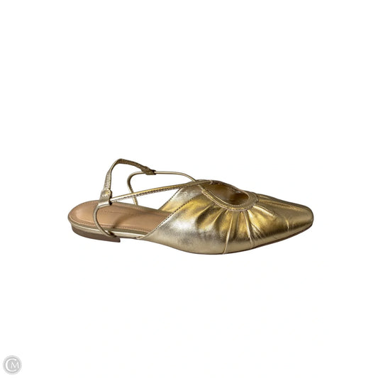 Sandals Flats By Anthropologie In Gold, Size: 7.5