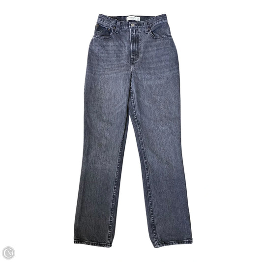 Jeans Straight By Abercrombie And Fitch In Black, Size: 0