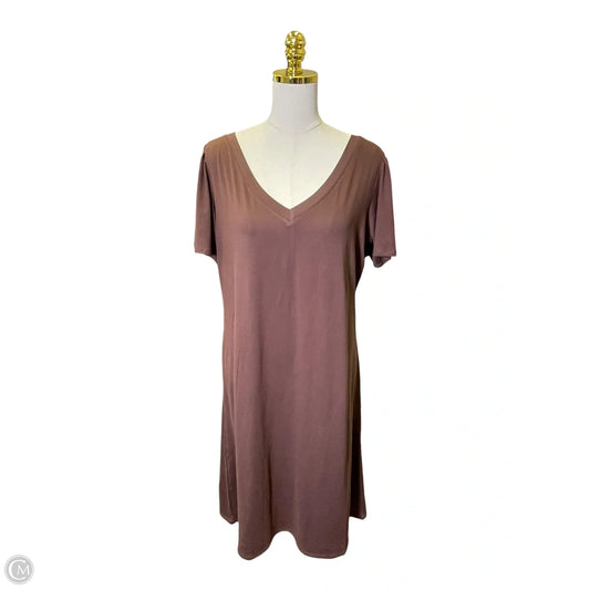 Dress Casual Midi By Zenana In Brown, Size: L